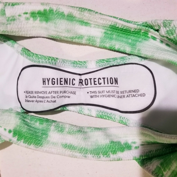 Pacsun - Bikini, Size - Small, Color - white top with white and green bottom. - Picture 4 of 7